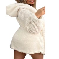 Springttc Žene Solid s kapuljačom dvostrani džemper od fleka