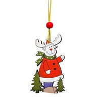 Veki Božićna serija Drveni privjesci Božićno stablo Creative Slikani drveni znakovi ukrasi Božićna vrata