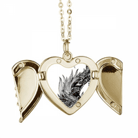 Remek-djelo Klasik planinskih crteža preklopljenih krila Ogrlica od srčanog srca