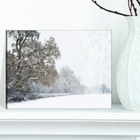 Art DesimanArt Božićni zimski snijeg Pejzaž foto platno Ispisuje van-bijelo u. Visoko