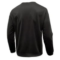 Entyinea muški pulover Duksevi lagani brzo suho prozračne performanse vanjska majica crna m