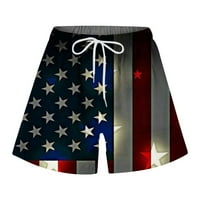4. jula Američka zastava za zastavu Štorke za žene Pejock Žene Atletski kratke hlače Comfy elastični