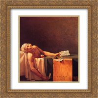 James Tissot Matted Gold Ornate uramljena umjetnost Ispis 'smrt marata'