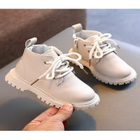 Lacyhop unise dječje haljine Comfort cipele okrugli prsti Ležeran čipke Up Work Boot Bež 6.5c