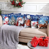 Božićni jastuk navlaka jastuk navlaka ukras Božićni jastuk poklopac za odmor za odmor jastuk za bacanje za kauč za božićne uredske spavaće sobe ukrasi