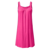 Žuwimk haljine za žene, ženska boemska cvjetna tiskana zamotana V izrez kratki rukav Split Party Maxi haljina vruća ružičasta, xl