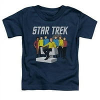 Trevco Star Trek-vector Crew - kratki rukav Toddler Tee - Navy - srednja 3T