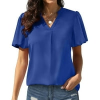 Lady Graphic Tees V-izrez Love majice za žensko čišćenje pod plavom 12