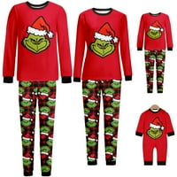 Grinch Porodica koja odgovara Božićnu pidžamu postavljena odrasla osoba i dječja spavaća odjeća Grinch