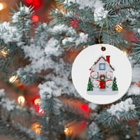 Clearsance Božićni ukrasi Božićni oslikani drveni ukrasi kreativni dekoracija desktop Djed Mraz