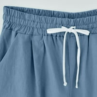 Snoarin ženske kratke hlače plus veličina moda udobnost kratkih tiskanih uskih struka džep elastičnost
