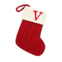 Yyeselk Božićna čarapa sa slovom Mini slatka poklon torba za ukrašavanje božićnog stabla