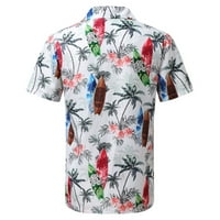 Muška majica Proljeće Summer Hawaii tiskani ovratnik COLLAR CALESTE LOBAS SHORSLEEVED bluza za muškarce