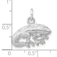 Carat u Karatsu sterling srebrna polirana završna obrada Iguana šarm Privjesak sa sterlijskim srebrnim