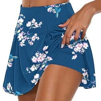 Cvjetni print Flowy Atletski kratke hlače za žene lažne kratke hlače za dvije komadne suknje teretana