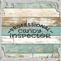Profesionalni bombonski inspektor smiješni roditelj Halloween tretira bijeli zidni umjetnički dekor