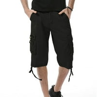 Muške hlače Muške modne čvrste boje Multi-džepne hlače Pamučne teretne kratke hlače