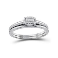 Jewels 10kt bijelo zlato Žene Okrugli dijamant Bridalni vjenčani prsten za venčanje CTTW