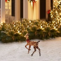 Clearsance Božićni ukrasi LED lampica osvijetlili božićni jelen, blistavi jelen sa striptiznim svjetlima