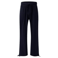 IOPQO široke pantalone za žene za žene Hlače za žene Ženske pamučne ležerne hlače udobne radne hlače