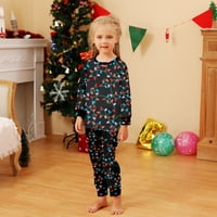 Božićne pidžame Pamuk Božić PJ porodica Božić s dugim rukavima PJS za dječake Djevojke 5- godina