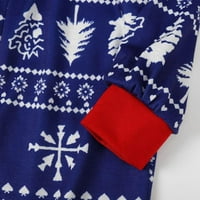 Božićne pidžame za porodicu, podudaranje porodičnih pidžama top i hlače dugih rukava