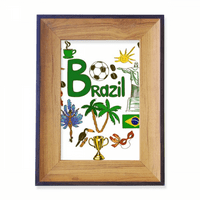 Brazil Love Heart Landscap Nacionalna zastava Foto okvir Izložba Display Art Desktop Slikarstvo