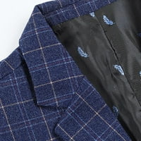 Muški plaid Blazer Sportski kaput casual dva gumba Slim Fit modna blejarska jakna za muškarce