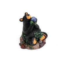 Bearfoots Berry Heaven Black Bear sa bobicama Figurine Jeff Fleming