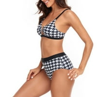 Caveitl Womens Bikinis, Ženska modna tiskana Komforno labava kupaćim kupaćim kupaćim bluzom povremena