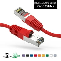 6ft mačja zaštićena Ethernet mrežom pokrenuta kabela crvena, pakovanje