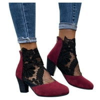 FSQJGQ modne sandale Ženske papuče cipele Ženske sandle etničko stil Ženska neto neto prediva prozračne cvijeće patentni patentni patentni patentni patentni sandali visoke pete 41