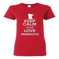 Dame se drže mirno i vole majicu Minnesota Country Majica Tee