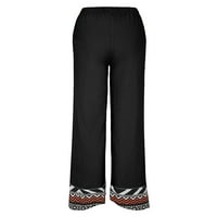 Ženske casual pantalone plus veličina duge ženske labave ležerne modne hlače Ležerne prilike tiskane