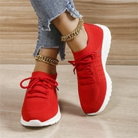 Caicj ženske tenisice ženske platnene cipele s niskim rezom platnene tenisice pješačke cipele, crvene