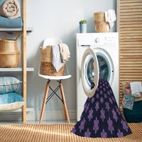 Ahgly Company Stroj za pranje u zatvorenom pravokutniku Prelazne duboke periwinkle ljubičaste prostirke, 7 '9 '