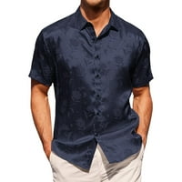 Košulje za muškarce pamučno dugme Ljetna plaža casual chablis rever pune majice