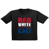 Newkward Styles Crveno bijelo i kalija za decu California Thirt 4. srpnja Košulje za devojke USA zastava