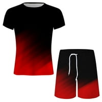 Muški sportski set kratkih rukava kratke majice kratke hlače za trčanje jogging tracsuits duksev ljetni