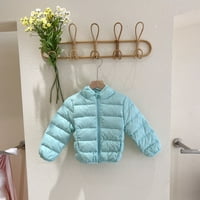Esaierr Kids Boys Girls Lagane jakne za bebe patentni zatvarač s kapuljačom dolje pamučna jakna Čvrsta boja zimski vrhovi 1- godina zadebljanje snaha