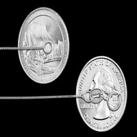 Sterling srebrni bo lančana originalna solidna Italija Ogrlica 36 Nakit ženski uniseks
