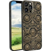 Kompatibilan sa iPhone Pro telefonom, ukrasna-vintage-metal-1- Case Silikonska zaštitna futrola za TEEN Girl Boy Case za iPhone Pro