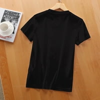 Ženski ljetni vrhovi Sretna košulja kampere za žene smiješna grafička majica kratkih rukava, ispis casual