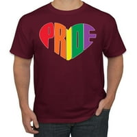 Rainbow LGBTQ Gay Pride Heart LGBT Pride Muška grafička majica, Narančasta, 4xL