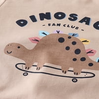 Glonme Boy dugi rukav toplo pulover Loot Sport Dukserirt Dinosaur Print Reying Fall Tops