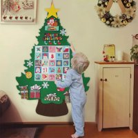 Wolliclymy Flot Filt Christmas Dekoracije za djecu DIY božićne ukrase ručno rađeni božićni poklon