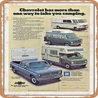 Metalni znak - Chevy Trucks Motorhomes Vintage ad - Vintage Rusty Look