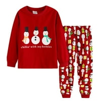 Baby Boy odjeća Kids Božićni pidžami Pamuk Dugi rukav odgovara Holiday PJS set Toddler Girls Kids Xmas Jammies Jesen zimske odjeće 6- godina