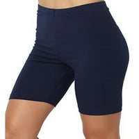 Avamo ženske vježbe Fitness Hortke Hotgings Solid Color Ljetne kratke hlače Elastične strugove povremene