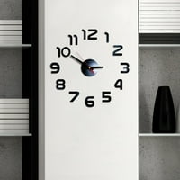 Eguiwyn Point Bušilica DIY Wall Clock 3D ogledalo Naljepnica za površinu Početna Clock Clock Clock Clock
